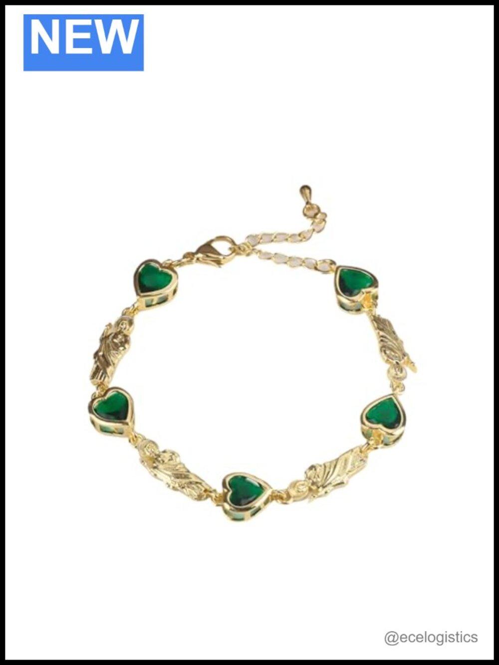 14K Gold St Jude Bracelet Religious Chain